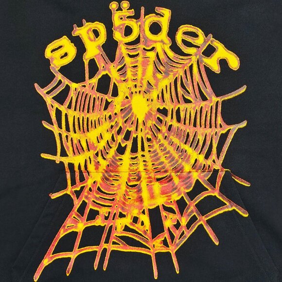 Sp5der OG Web V2 Hoodie Sweatshirt Black | Spider Worldwide - Picture 4 of 6